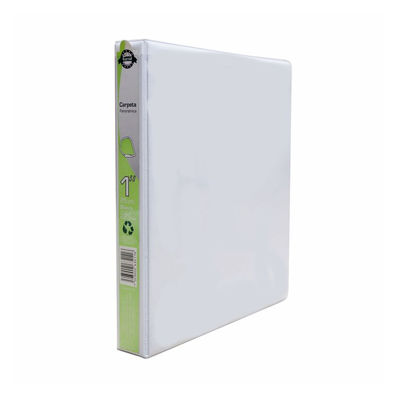 8515 - CARPETA ARILLO 1" D BLANCA CON VENTANA SAMSILL