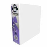 8619 - CARPETA ARILLO 4" D BLANCA CON VENTANA SAMSILL