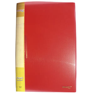 8834 - CARPETA PLASTICA OFICIO CON PALANCA ROJO TRANSPARENTE