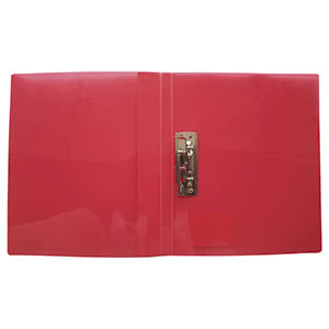 22353 - CARPETA PLASTICA OFICIO CON PALANCA ROJO TRANSPARENTE