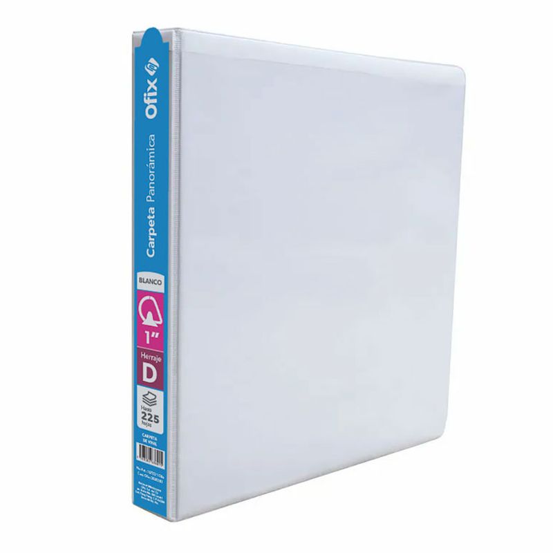 8514 - CARPETA ARILLO 1" D BLANCA CON VENTANA OFIX