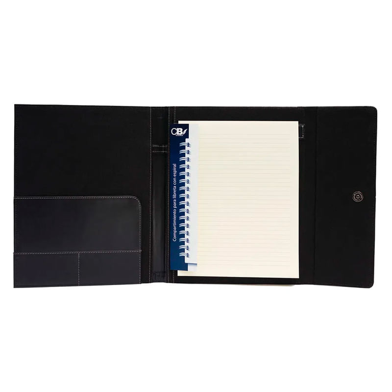 22373 - CARPETA EJECUTIVA LUXE CARTA NEGRO/ROJO