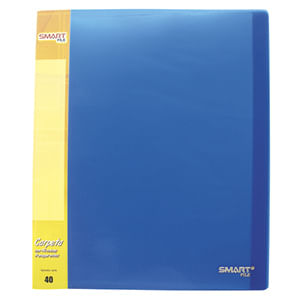 8695 - CARPETA CARTA CON 40 MICAS AZUL TRASP