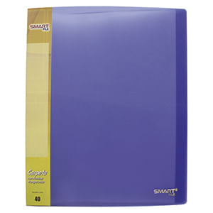8697 - CARPETA CARTA CON 40 MICAS MORADO TRASP