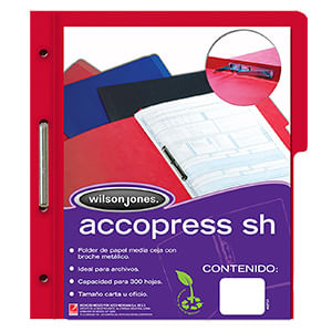 CARPETA ACCOPRESS CARTA CON BROCHE ROJO