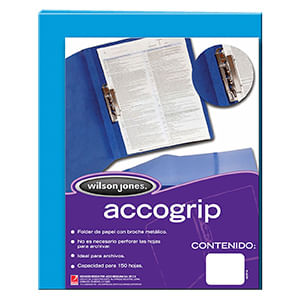 8443 - CARPETA ACCOGRIP CARTA CON PALANCA AZUL CLARO