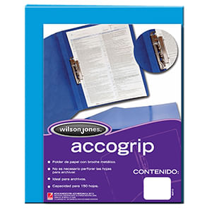 22411 - CARPETA ACCOGRIP CARTA CON PALANCA AZUL CLARO