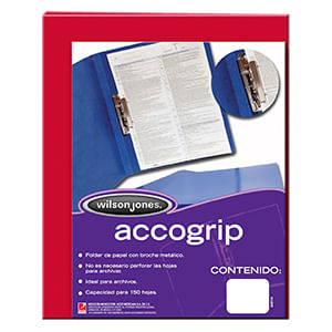 8440 - CARPETA ACCOGRIP CARTA CON PALANCA  ROJO