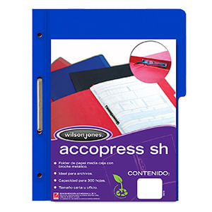 Carpeta Accopress Oficio Con Broche Azul Oscuro P4565