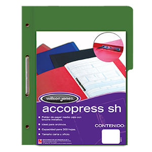 8494 - CARPETA ACCOPRESS OFICIO CON BROCHE VERDE OSCURO