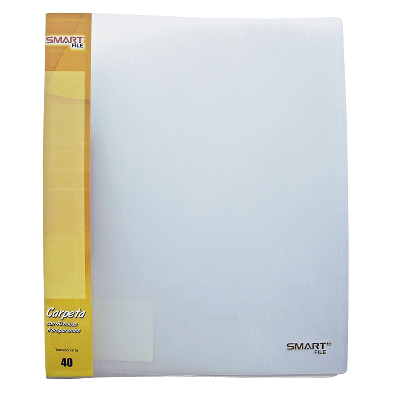 8696 - CARPETA CARTA CON 40 MICAS BLANCO TRASP