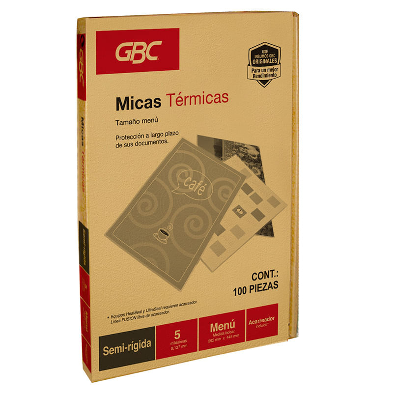 8793 - MICA TERMICA DOBLE CARTA 29 2 X 44 5CM 100PZAS (5MIL)