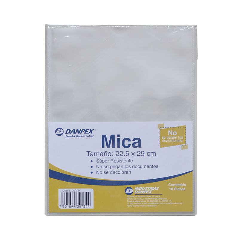 10746 - MICA CARTA 22 X 28 5 CM CON 10PZAS