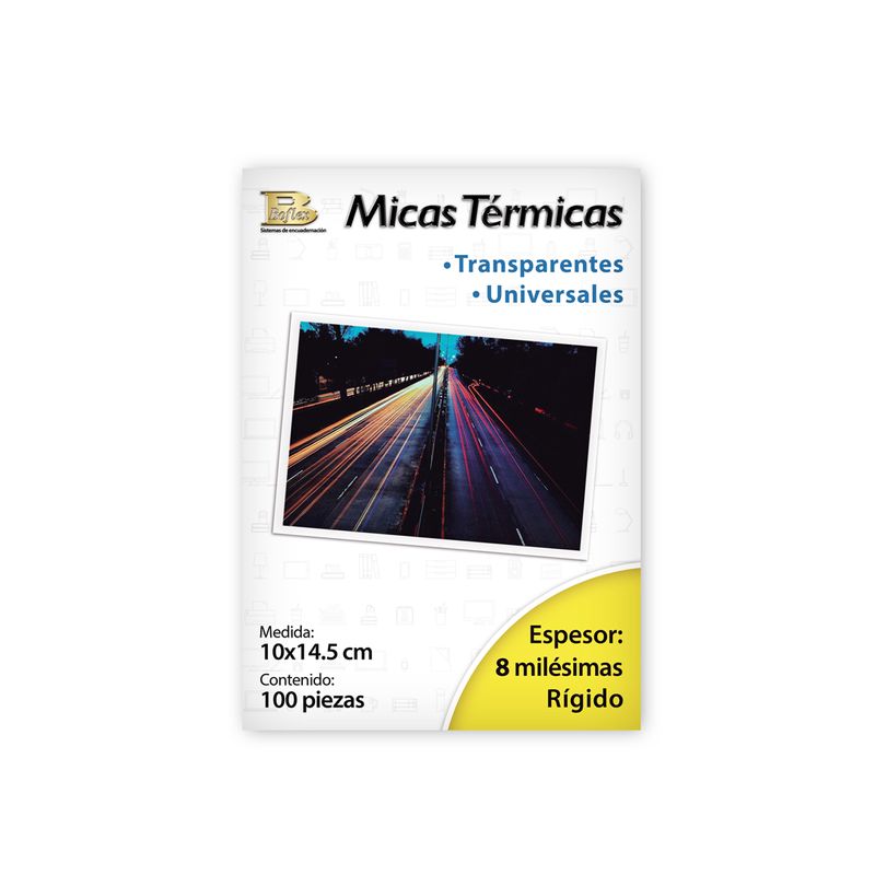 29352 - MICA TERMICA PARA TARJETA CIRCULACION 10x14 5 100PZAS (8 MIL)
