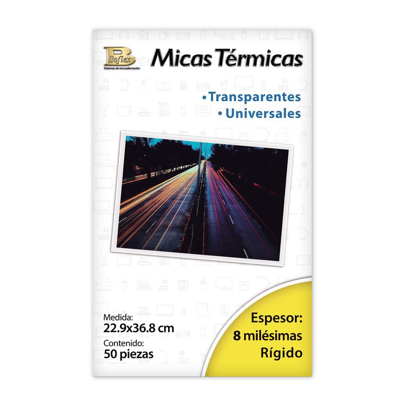 29349 - MICA TERMICA OFICIO CON 50PZAS (8 MLS)