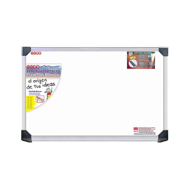 15194 - PIZARRON BLANCO 90X60 MARCO ALUMINIO