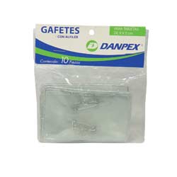 15351 - PORTAGAFETE CON SEGURO 9X5CM 10PZAS