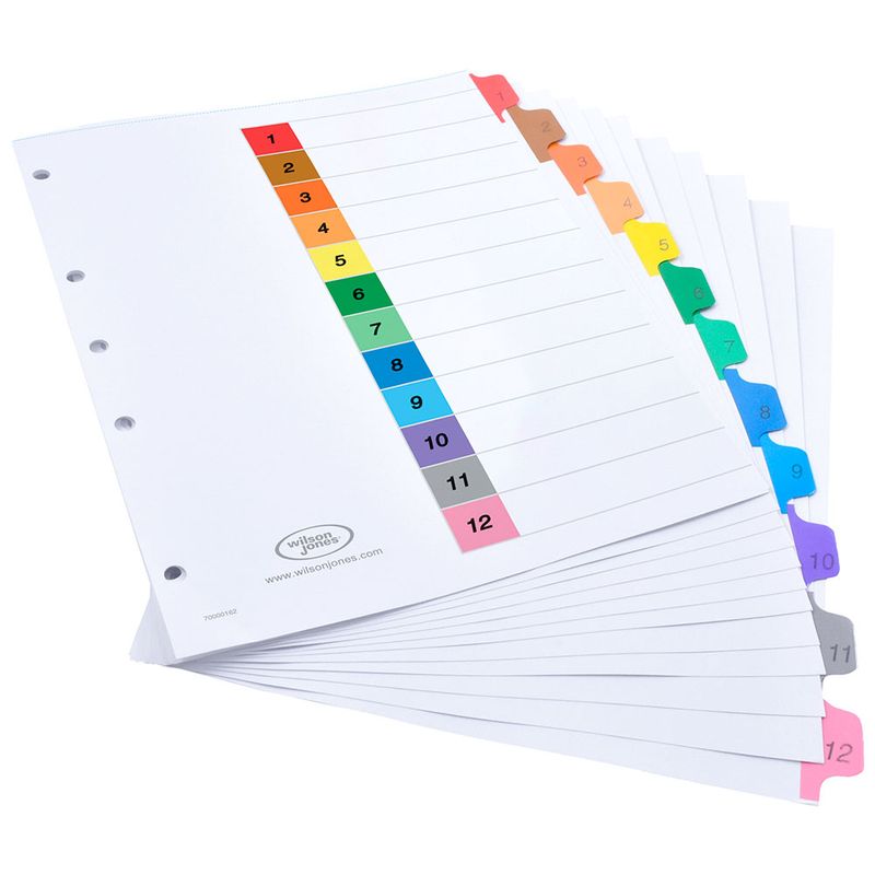 22545 - SEPARADOR 12DIV CARTA NUMERICO WJ