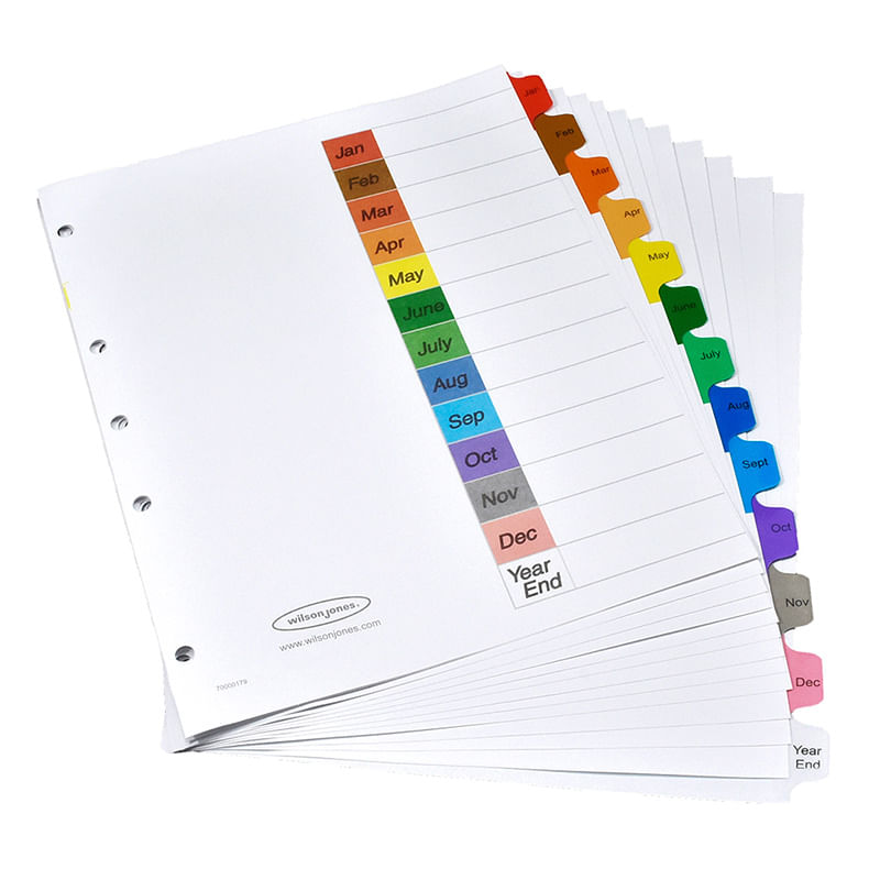 22549 - SEPARADOR 12DIV CARTA MENSUAL WJ