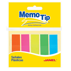 9256 - MINIBANDERITAS 5 COLORES NEON 1/2X1 69" MINI MEMOTIP