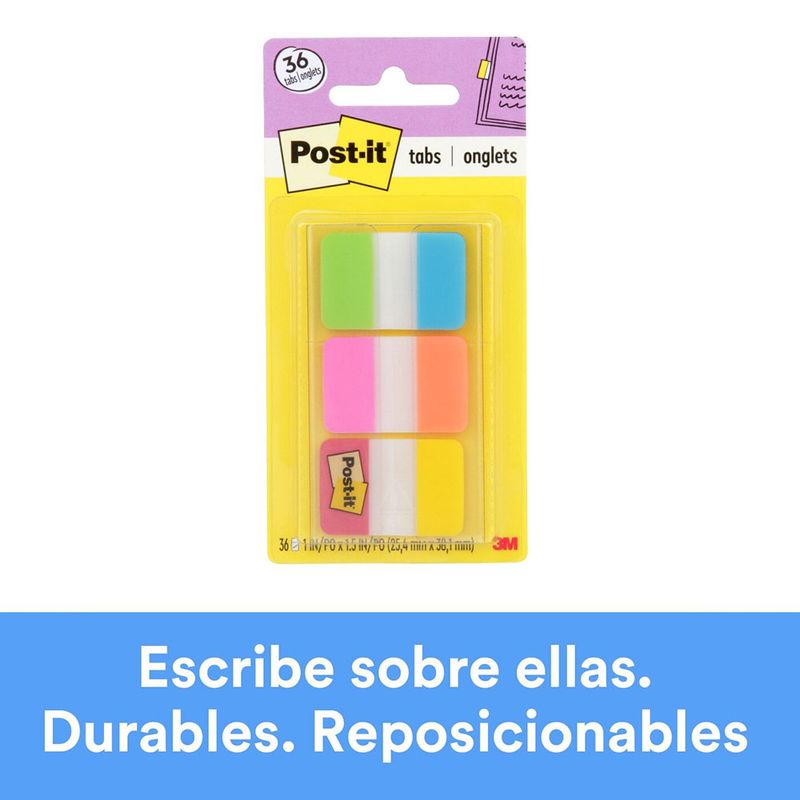 45868 - BANDERITAS RIGIDAS 1"x1 5" COLORES SURTIDOS CON 36HJS