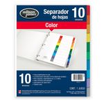 10221 - SEPARADOR 10DIV CARTA COLORES SURTIDOS WJ