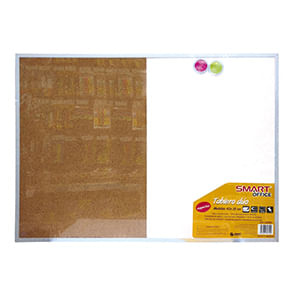 15325 - TABLERO MIXTO CORCHO/MAGNETICO 58X43CM MARCO ALUMINIO