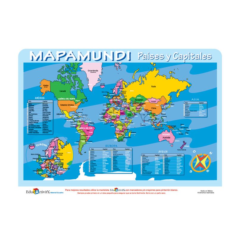 15044 - TAPETE EDUCATIVO MAPAMUNDI