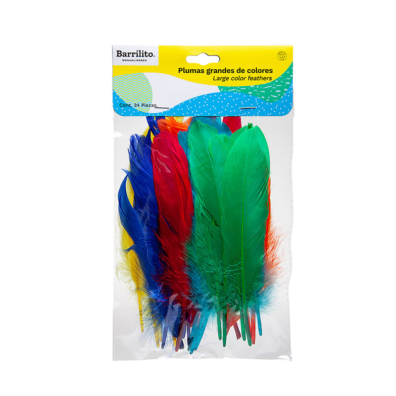 PLUMAS GRANDES COLORES SURTIDOS (16-23 cm)