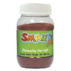DIAMANTINA FINA BOTE C/50G ROJO