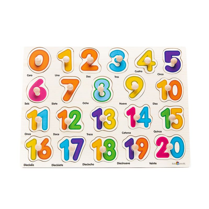 14911 - JUEGO MADERA DIDACTICO NUMEROS CON PIN