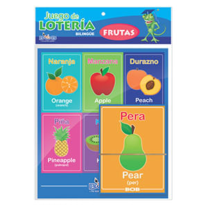 14845 - JUEGO DE LOTERIA DIDACTICA BILINGÜE FRUTAS