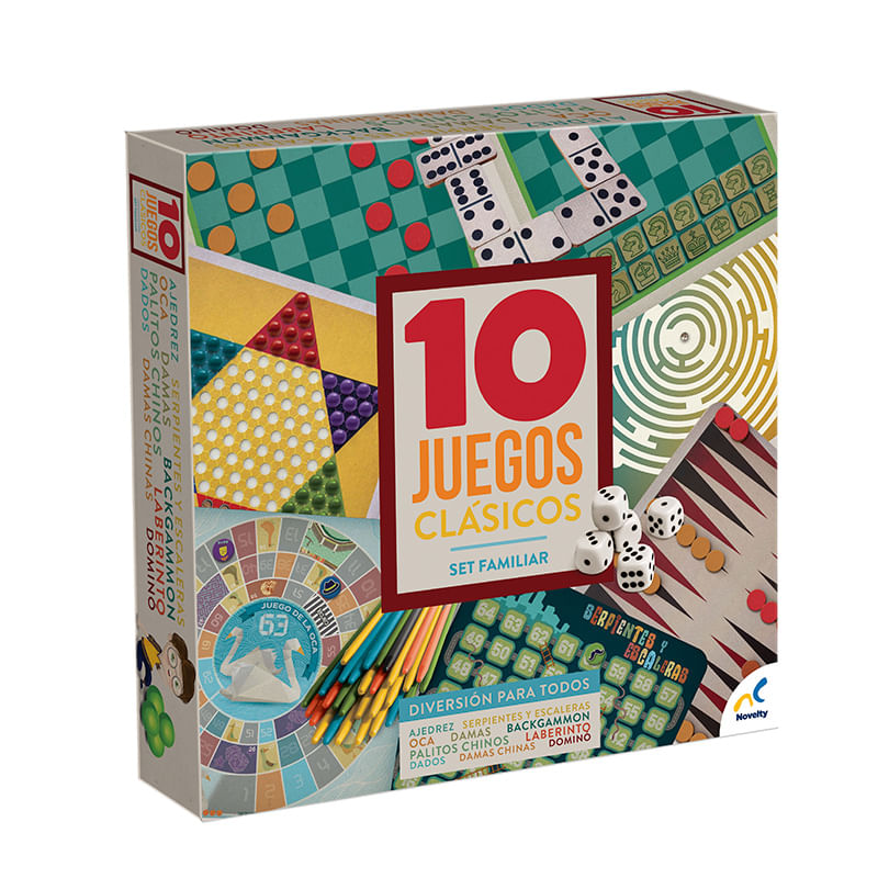 10598 - SET 10 EN 1 JUEGOS CLASICOS FAMILIA