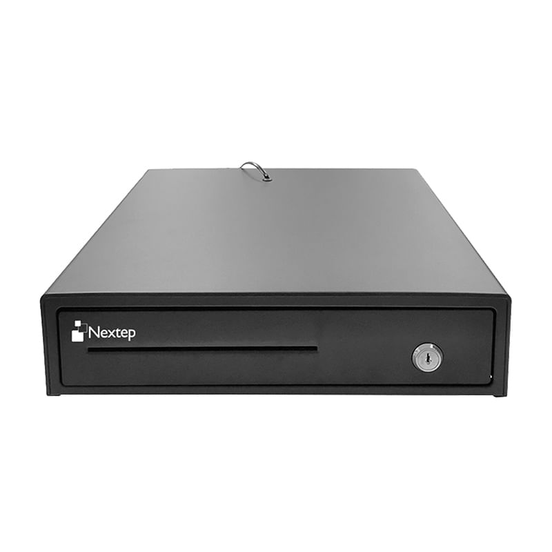 13922 - CAJON DE DINERO NEGRO 4 BILLETES/8 MONEDAS,ACERO,CLIPS DE METAL,INTERFAZ RJ11