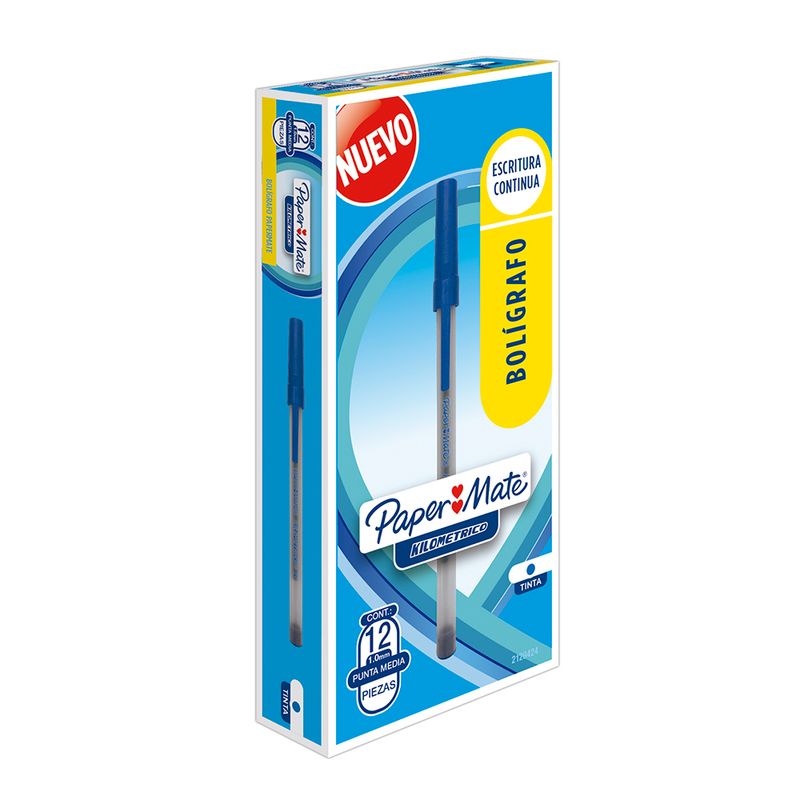 28959 - BOLIGRAFO MEDIANO AZUL CAJA CON 12 PAPERMATE
