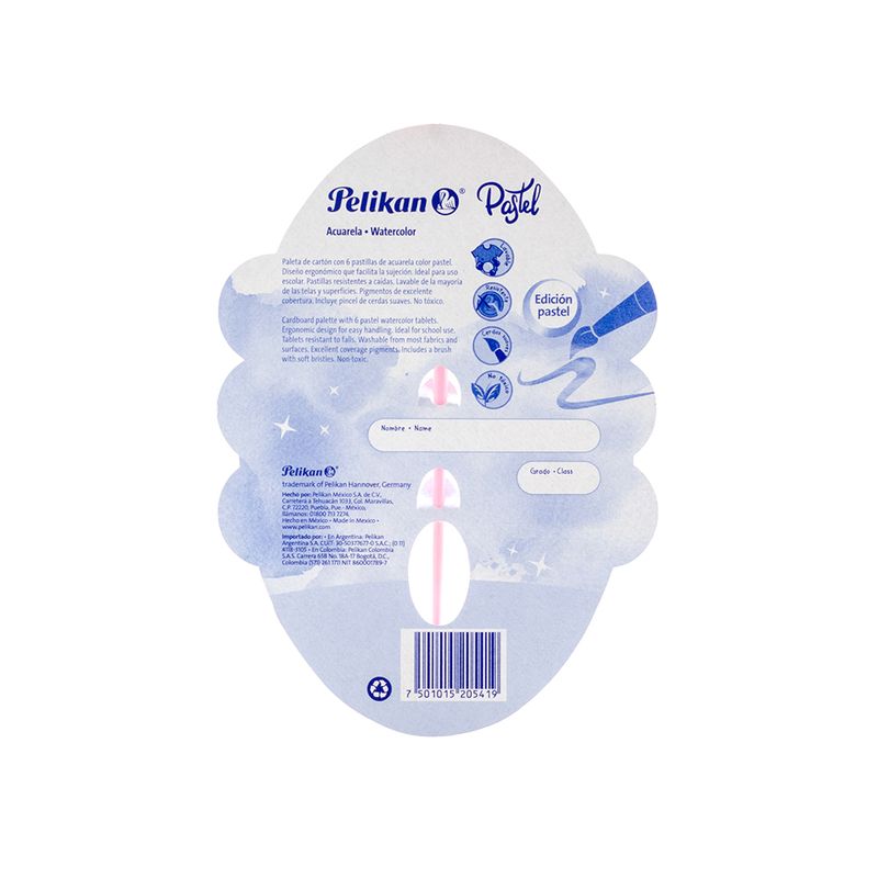 30936 - ACUARELA INFANTIL CON 6 PASTILLAS PASTEL