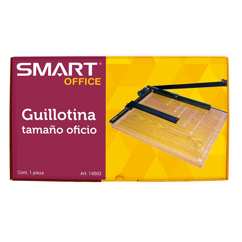 GUILLOTINA 15" OFICIO BASE MADERA SMART