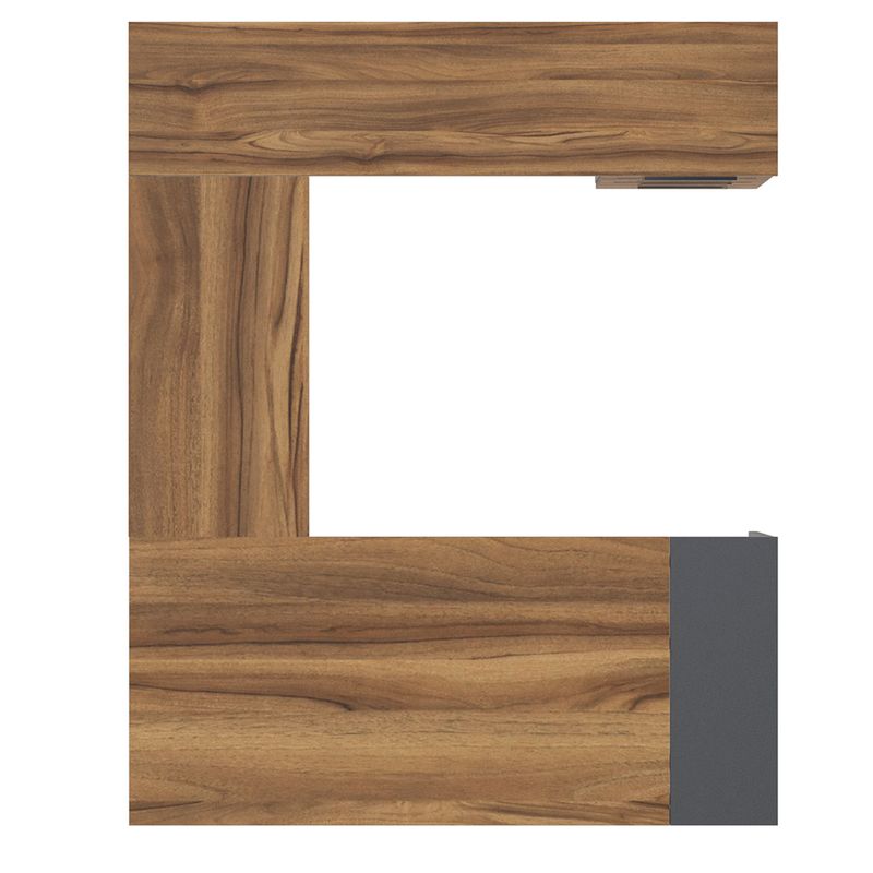 45148 - CONJUNTO DIRECTIVO CON PEDESTAL 1 80 MT NOGAL TERRACOTA CON ANTRACITA