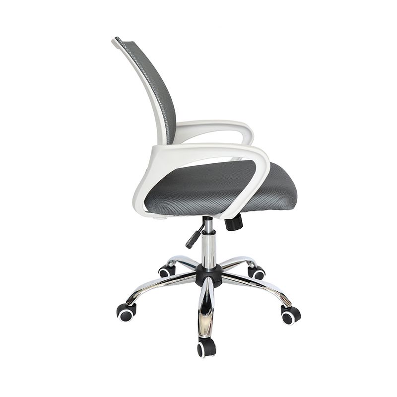 1571 - SILLA SECRETARIAL CON BRAZOS MALLA ECOCHAIR BLANCA
