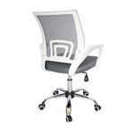 1572 - SILLA SECRETARIAL CON BRAZOS MALLA ECOCHAIR BLANCA