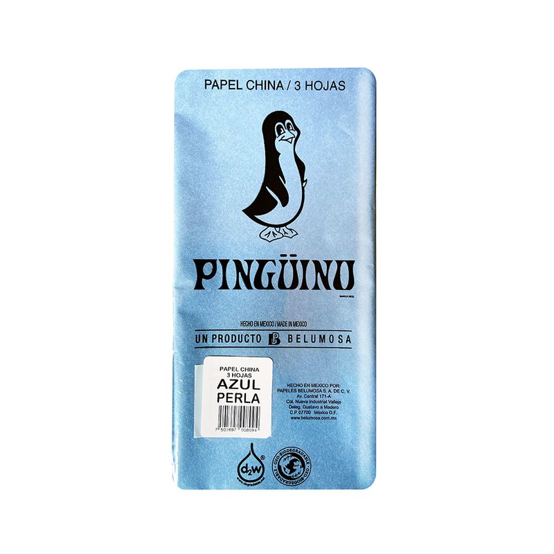 29398 - PAPEL CHINA AZUL PERLA 50X75CM CON 3