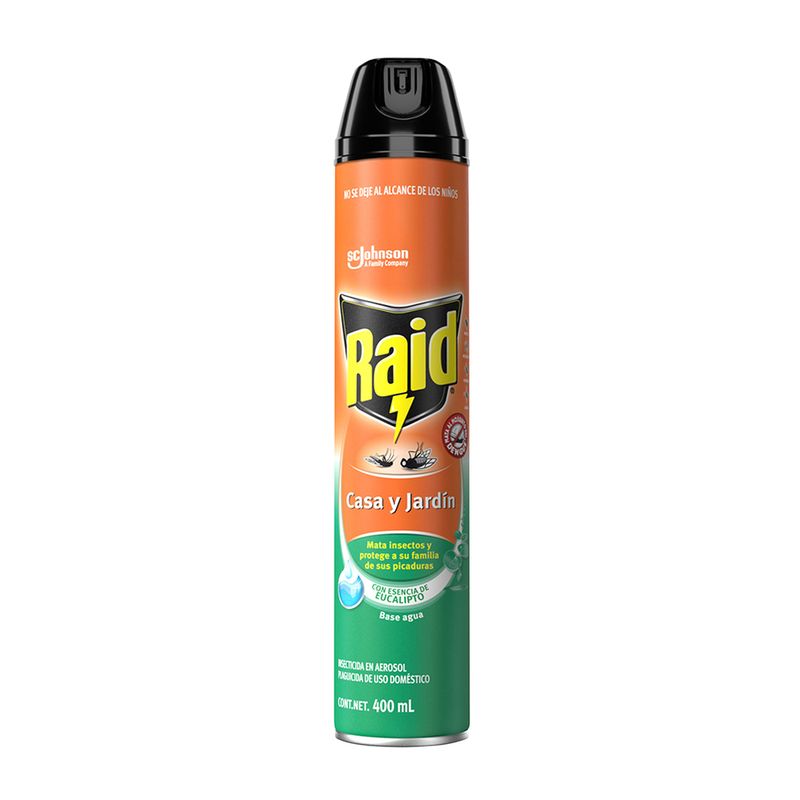 INSECTICIDA RAID CASA Y JARDIN EUCALIPTO 400 ML