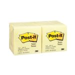 594 - NOTAS ADHESIVAS 3x3 AMARILLO C/100HJS PQTE CON 12