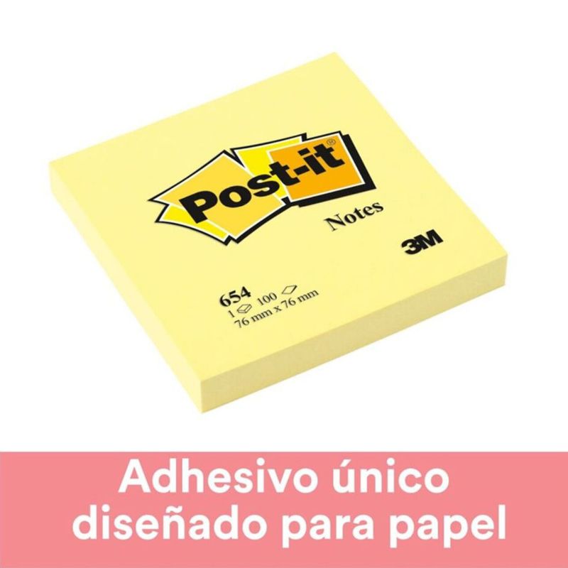 45325 - NOTAS ADHESIVAS 3x3 AMARILLO C/100HJS PQTE CON 12