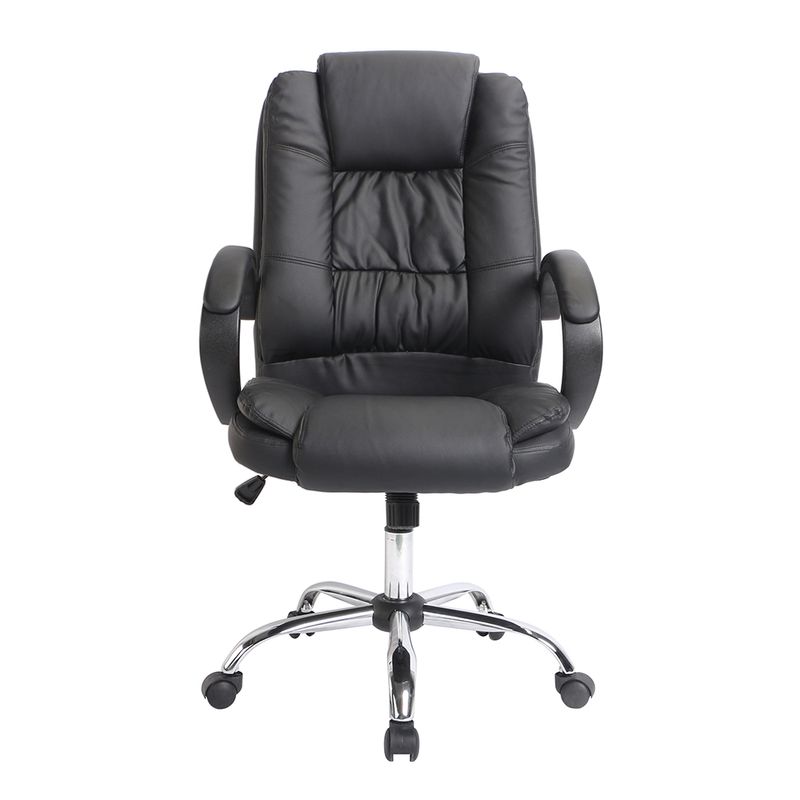 651 - SILLON EJECUTIVO RESP ALTO VINIPIEL GOLDEN NEGRO