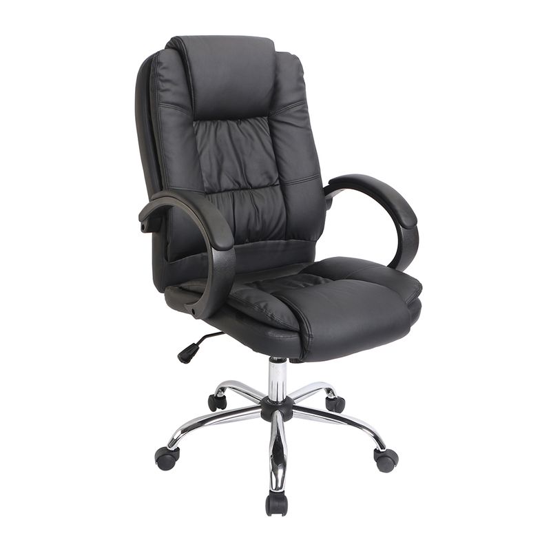 43857 - SILLON EJECUTIVO RESP ALTO VINIPIEL GOLDEN NEGRO