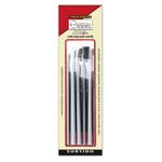 14751 - PINCEL PLASTICO SURTIDO PUNTA PLANA CON 5 (No  2-4-1/2-1/2-1/4) ROJO BLT