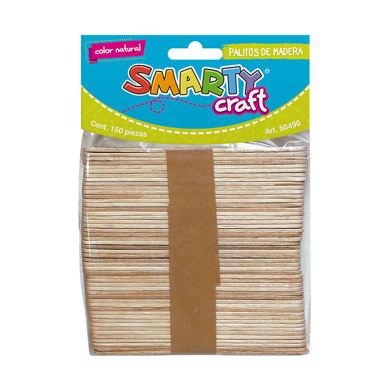 10630 - PALITOS MADERA NATURAL C/150PZAS