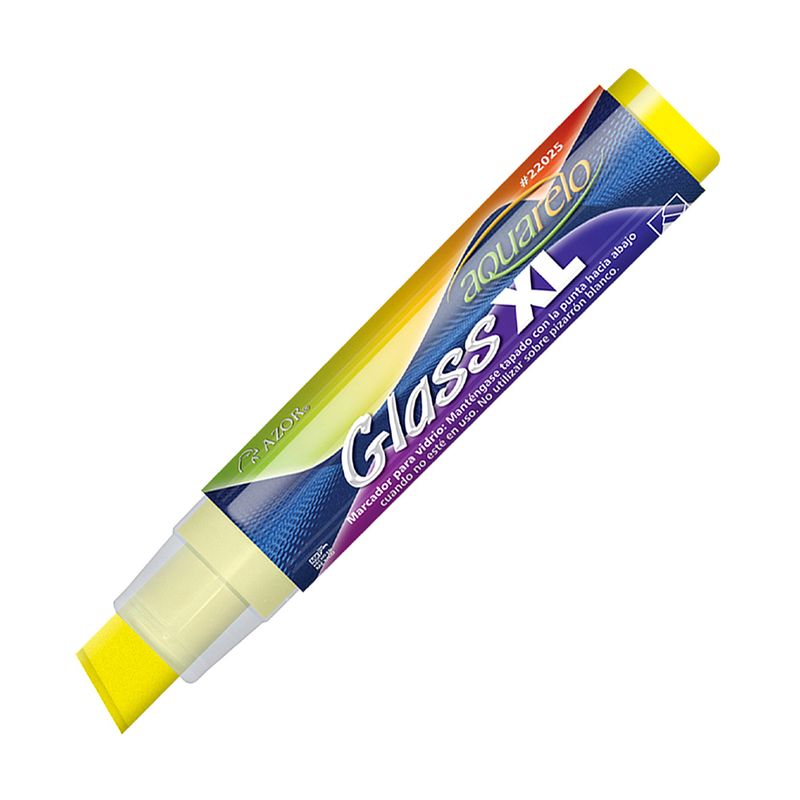 1450 - MARCADOR GRUESO PARA VIDRIO AMARILLO AQUARELO GLASS XL