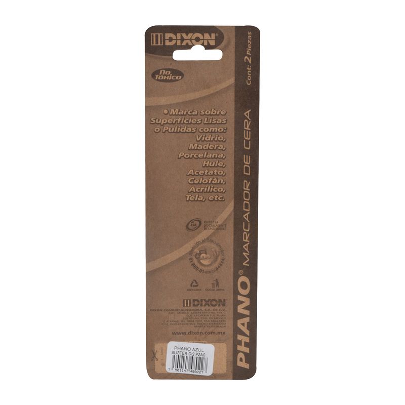 5481 - MARCADOR CERA AZUL PHANO CON 2PZAS BLT